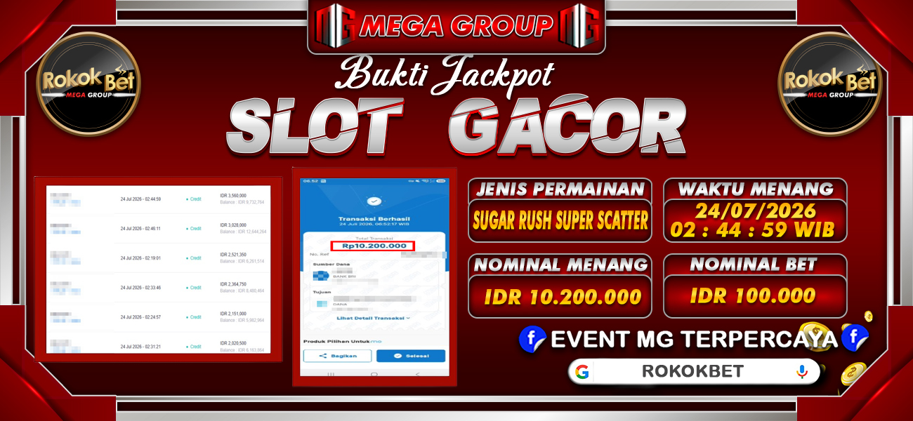 Bukti JP situs Rokokbet hari Jumat, 24 Juli 2026